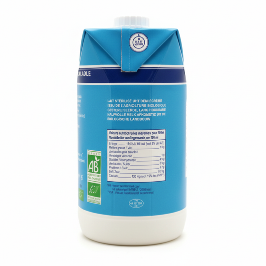 Lait vache 1/2 ecreme 1l