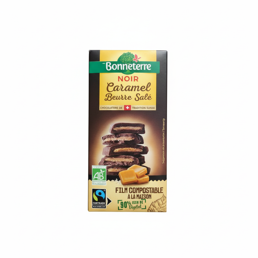 Chocolat noir fourre caramel beurre salé