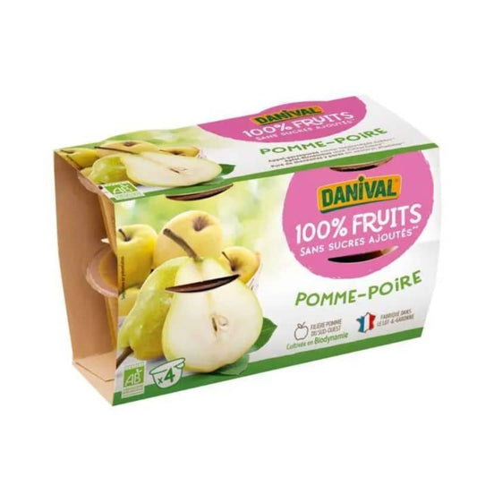 Dessert de fruits pomme poire 4x100g